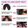 Upgraded V Part Wig Kinky Curly Wig Brazilian 32inch Natural Color Deep Wave Human Remy Hair For Women 5