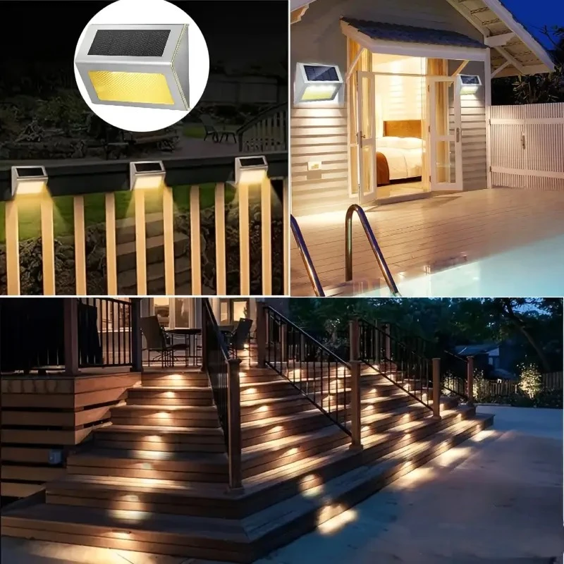 Solar Powered LED Stainless Steel Deck Lights 2