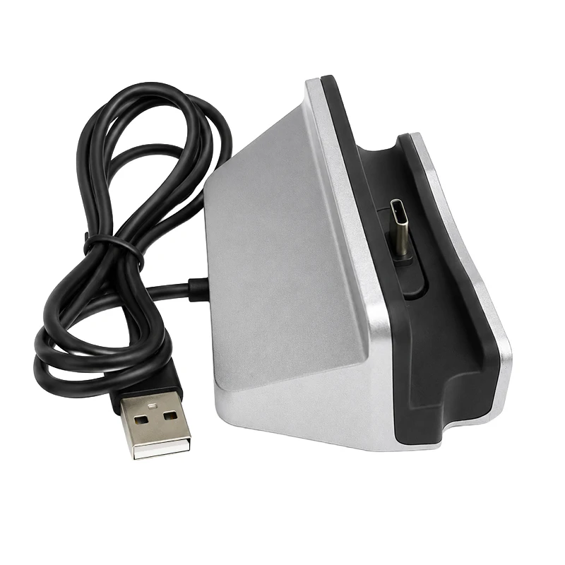 Universal Smartphone Charging Dock with USB-C and Micro USB Connectivity