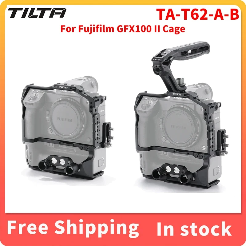 Tilta Full Camera Cage Ta-T62-Fcc-B Per Fujifilm Gfx100 Ii Pro Kit Leggero-Nero