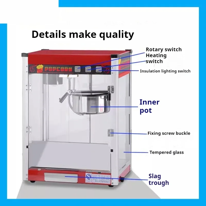Household Electric Popcorn Macine Popcorn Maker Machine 220V/Classic Desktop Commercial Popcorn Making Machine 5