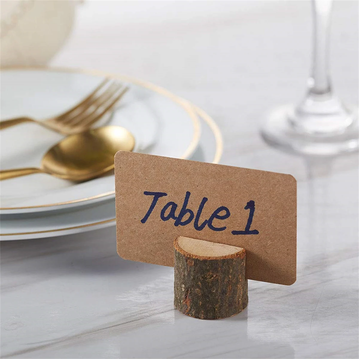 1/5/10/20Ps Mini Holz Tischkartenhalter Kraftkarte Rustikale Tischnummernhalter Tischschild Ständer Namenskarte Foto Bildhalter – Detail 9