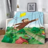 Curious Monkey Microfiber Blanket King Size Fluffy Soft Blankets and Throws Home Interior Beach Towel Luxury Bedding Bed Throw 4