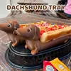 Puppy Shaped Serving Tray Dachshund Snack Holder Hot Dog Holder For Home Family Gatherings Parties Restaurants home tools 1