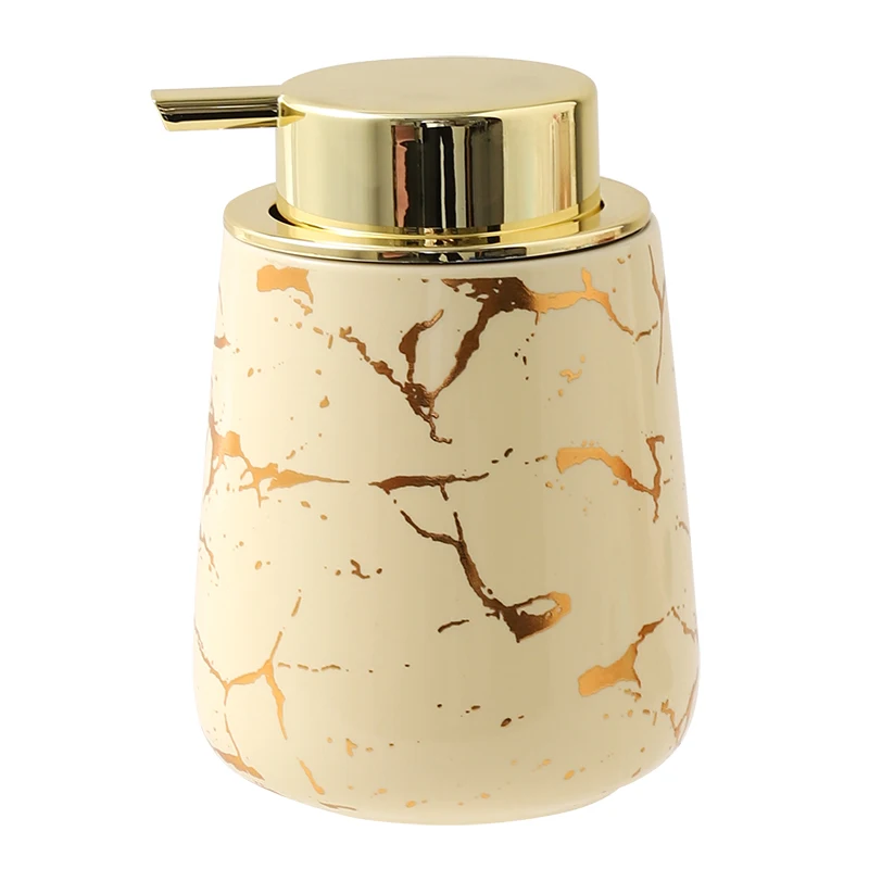 Marble Ceramic Emulsion Bottle Foam Hand Sanitizer Bottle Ceramic Shower Gel Household Bathroom Soap Dispensers 450ML