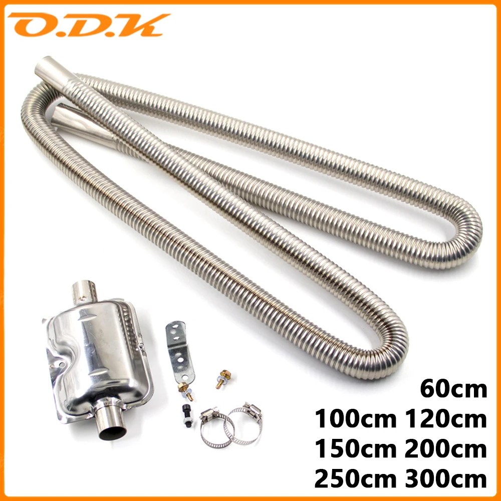 Diesel Heater Exhaust Pipe Stainles Steel Exhaust Muffler Silencer Clamp Durable