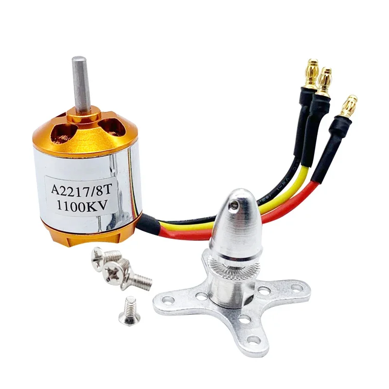 

A2217 2217 Brushless Motor with Banana Plug 2-4S 1PC KV950 KV1250 KV1400 KV1750 KV2300 for RC Multirotor Airplane Fixed-Wing