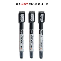 Pilot Multi - Color Dry Erase Markers with Eraser Cap - Low Odor, Dual Line Widths (1.3mm 3PC Black)