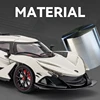 Simulation 1/24 Apollo IE Supercar Model With Sound Light Toy Vehicle Children Boy Birthday Gift Collection Miniature Voiture 5