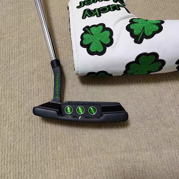 Men's Right Handed Golf Putter - Special Black Newport 2 Style w/ Clover, Blade Putter for Control & Accuracy