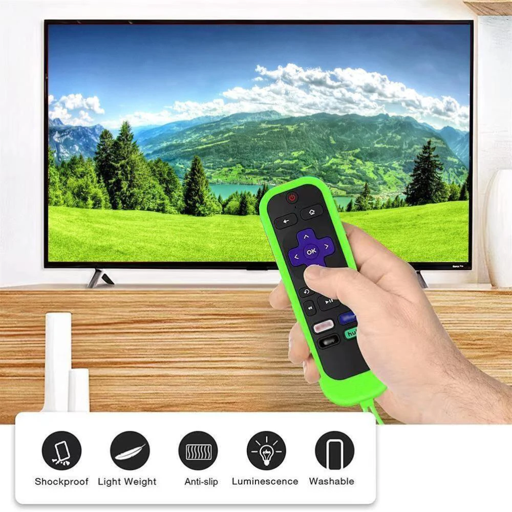 Description Picture 2 of itemSilicone luminous remote control cover for Roku TV Remote / Roku Simple Remote / Roku Voice Remote (without Headphone Jack)