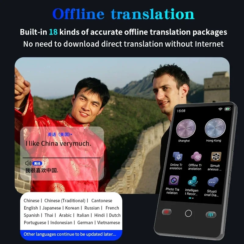 Portable Translator Device F1 Intelligent Language In Real-time Voice Recording Text Smart Translation Device Business Travel