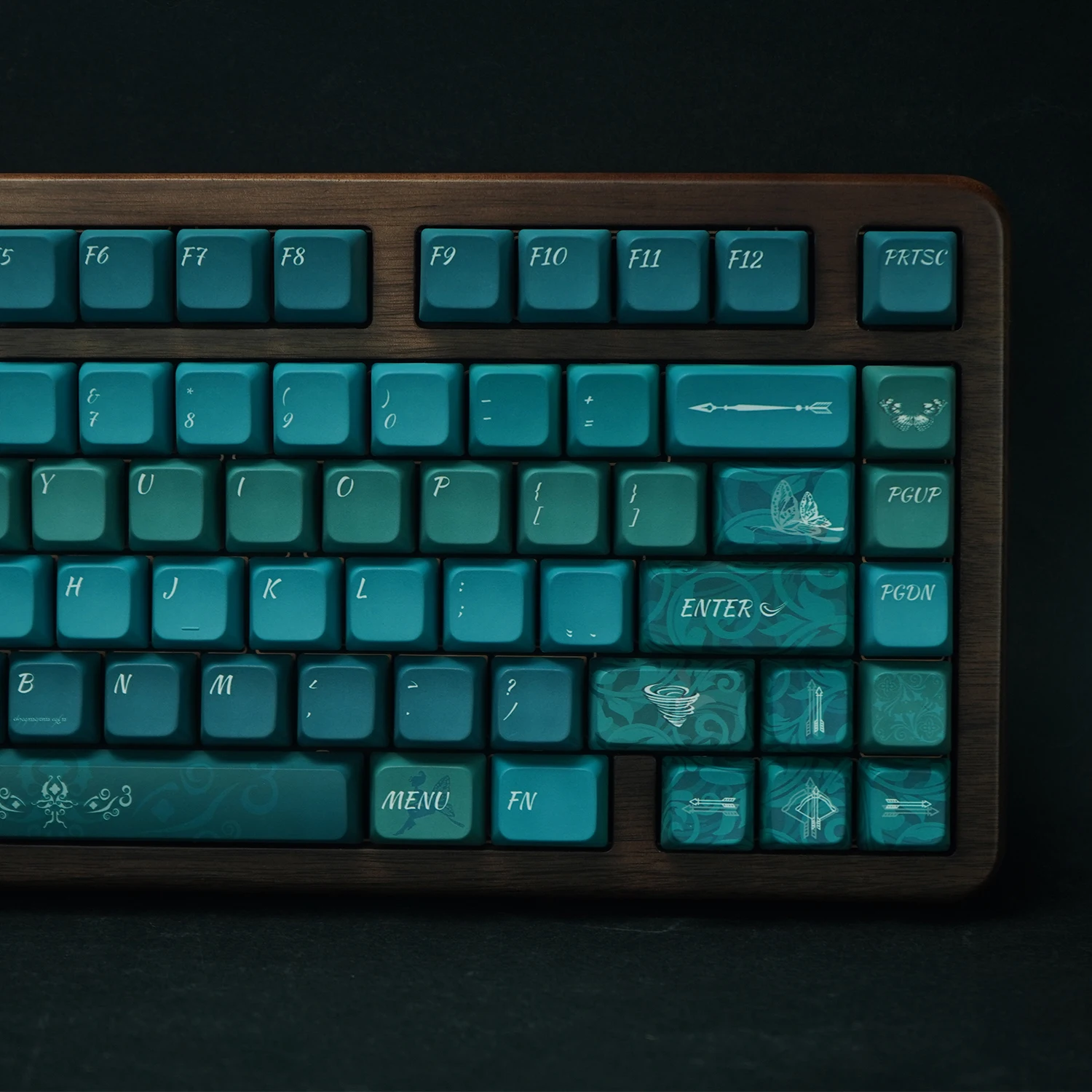 Echome Misty Forest Green Tema Keycap Pbt Dye-sublimação Esférica Tampão de Teclado Mda Perfil Key Cap para Teclado Mecânico - Imagem 2