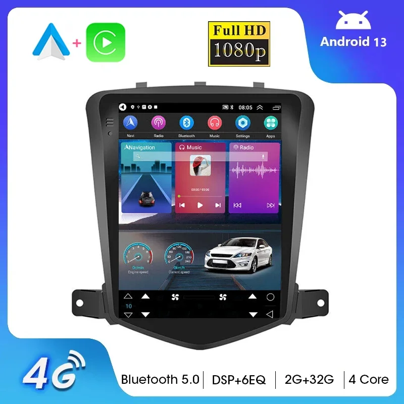 

Автомагнитола 2DIN для Chevrolet Cruze 2008-2012, Android 13, автомобильное стерео радио, мультимедийный видеоплеер, навигация, GPS, головное устройство, беспроводной Carplay