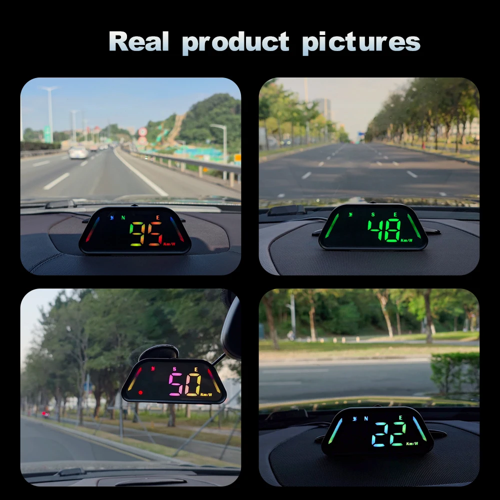 차량 속도계 G23 HUD GPS 헤드업 디스플레이 속도계 주행거리 시계 나침반 자동차 전자제품 프로젝션 다채로운 조명