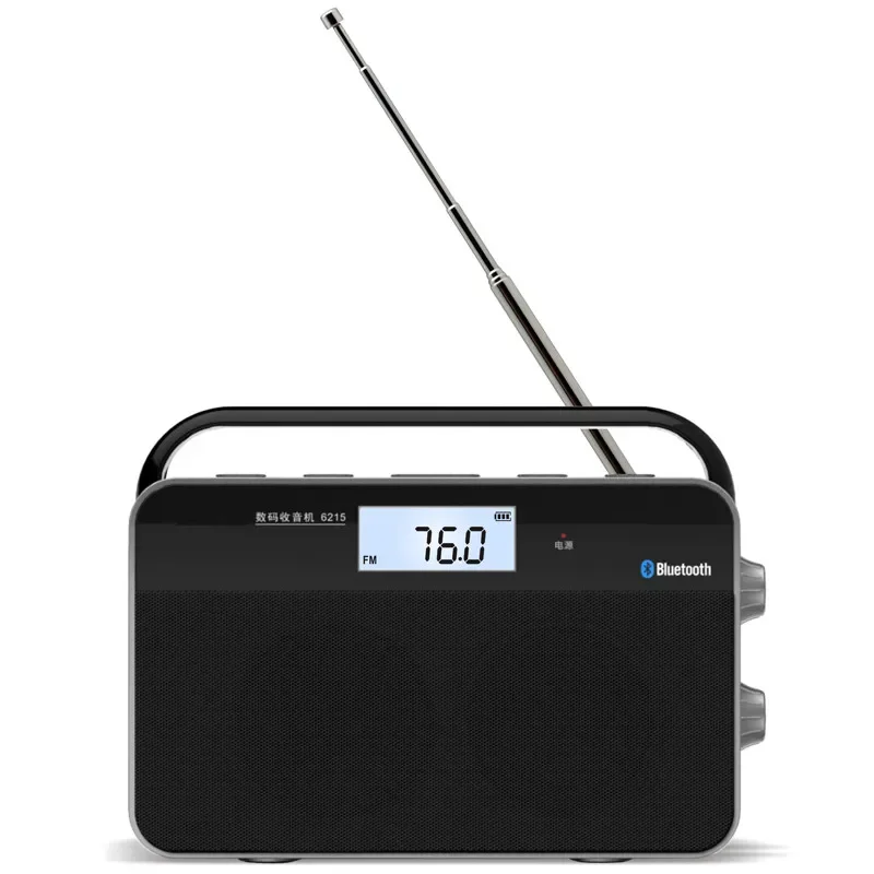 휴대용 DSP 디지털 라디오 FM AM 대역 고감도 방송 블루투스 카드, 방송 시계 제어 라디오 스테레오 MP3 플레이어