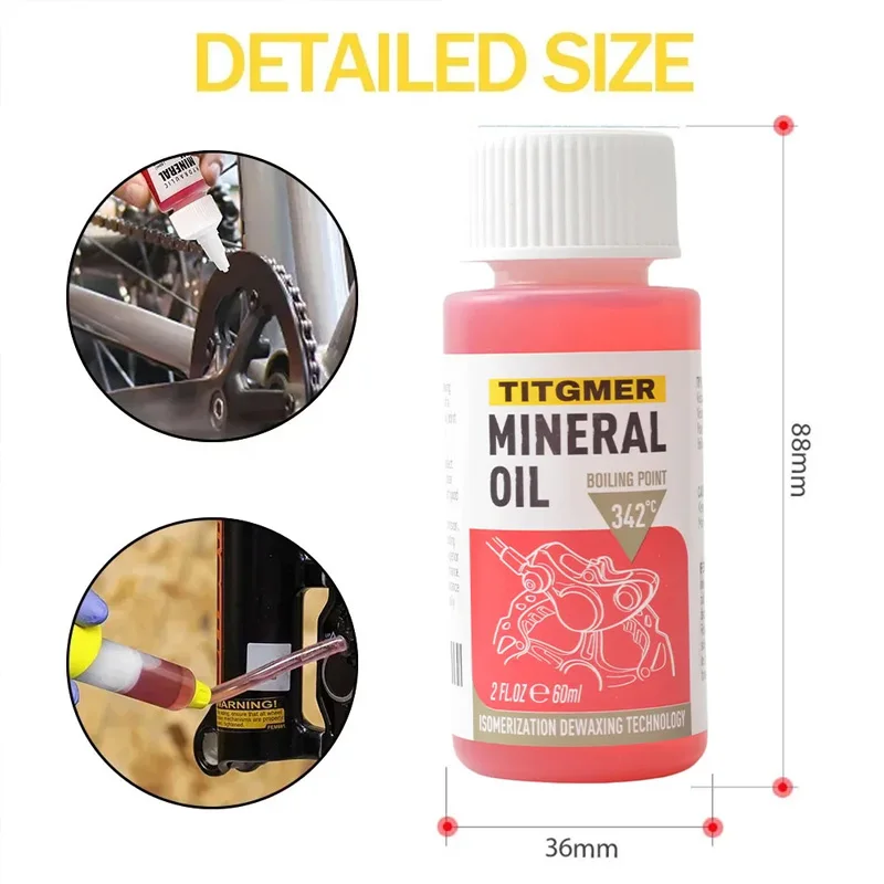 Bicycle Brake Mineral Oil System 60ml Fluid for Mountain Road Bikes 1/2/4/6/8/10/12PCS