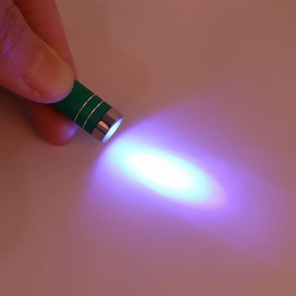 Tooloflife Mini-UV-LED-Taschenlampe Als Schlüsselanhänger – Praktischer Gelddetektor In 7 Farben