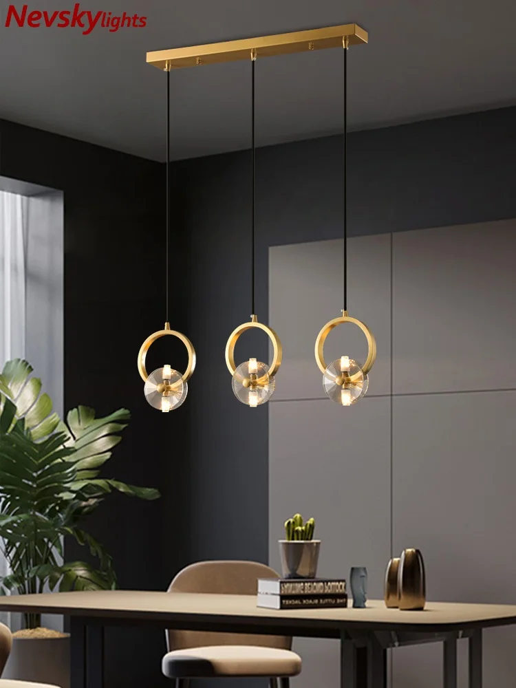Modern Pendant Lamp Dining Crystal Pendant Lights For Bar Minimalist