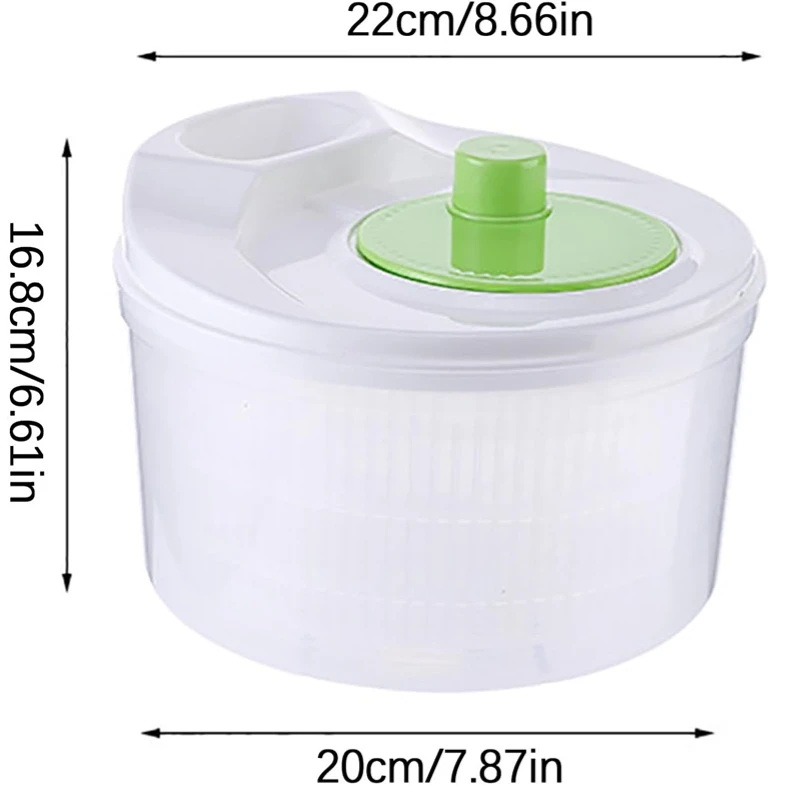 Multifunction Manual Salad Spinner Dryer Vegetable Fruit Food Dehydrator Quick Drying Kitchen Household Vegetable Dehydrator