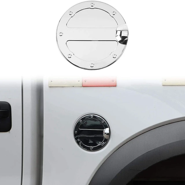 Fuel Door Replacement For 2009-2014 Ford F150 - ABS Plastic Gas Tank Cover (Black)