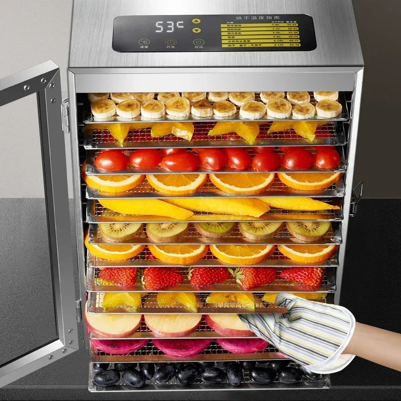 220V 110V Dry Fruit Machine Food Dehydration Dryer Fruit Dryer Commercial Stainless Steel Food Dryer Dried Vegetables Pet Snacks 4
