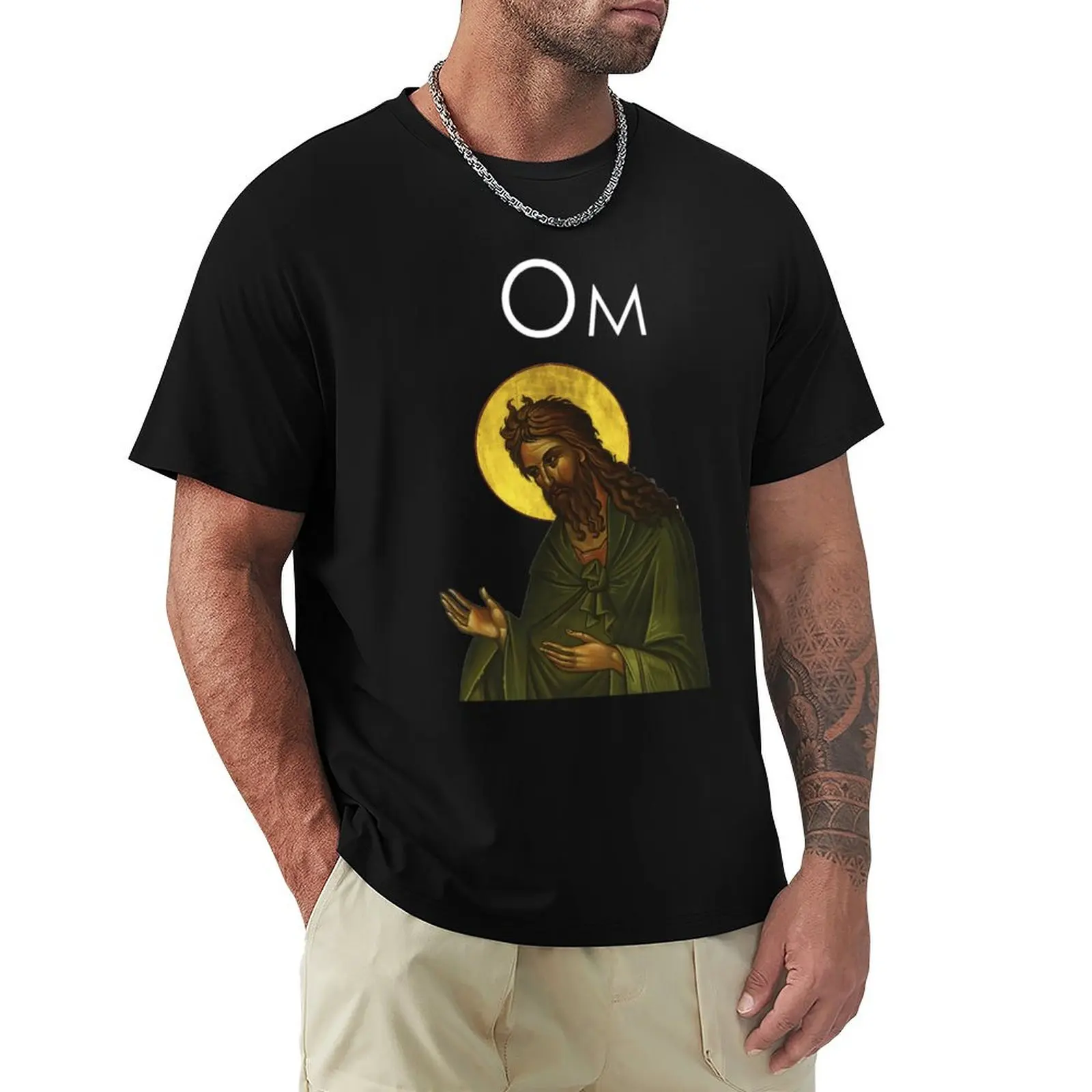 

OM-Band T-Shirt plain summer tops t shirts for men cotton