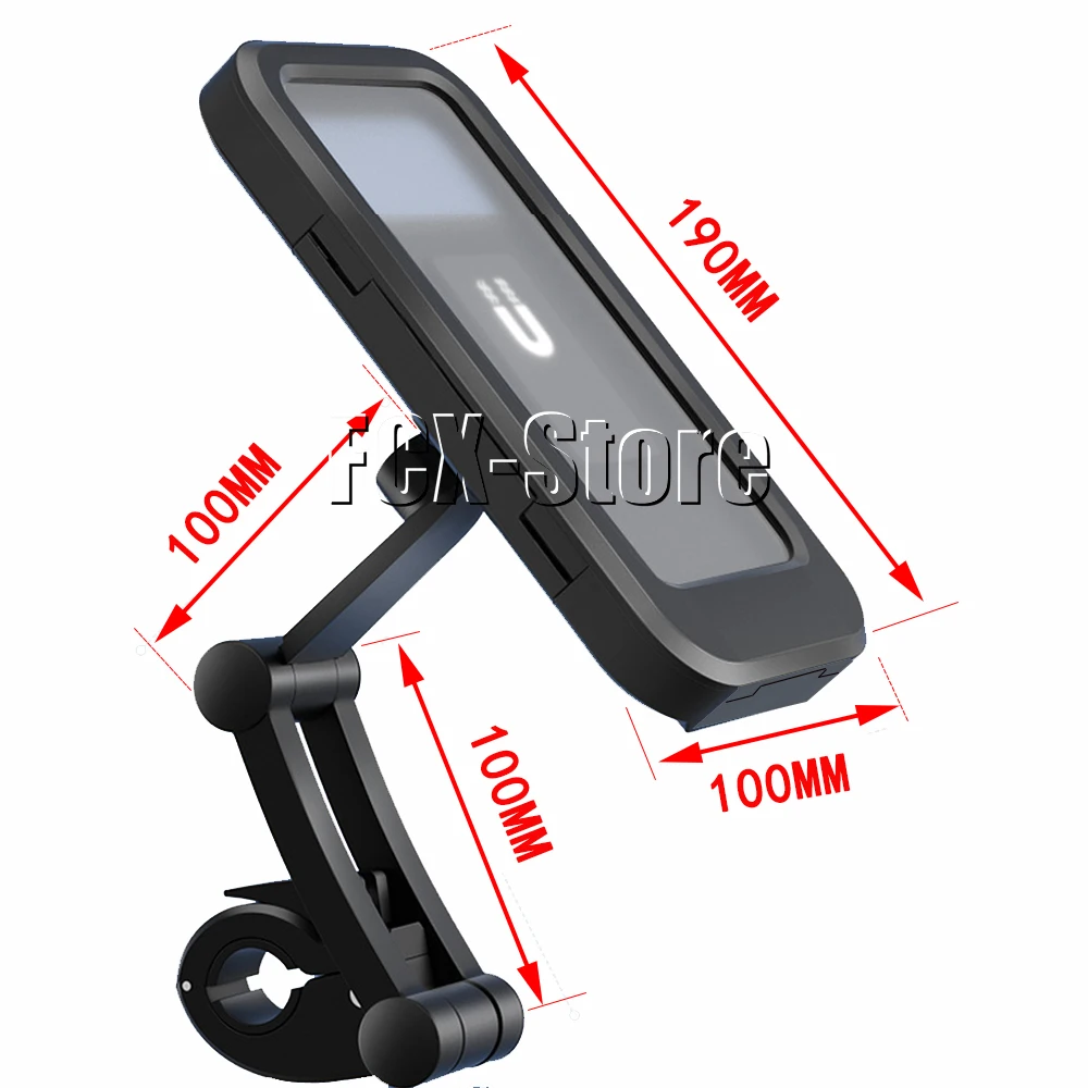 360°Rotation Waterproof Bike Phone Mount Cell Phone Holder for Motorcycle and Bike Handlebars with TPU Touch