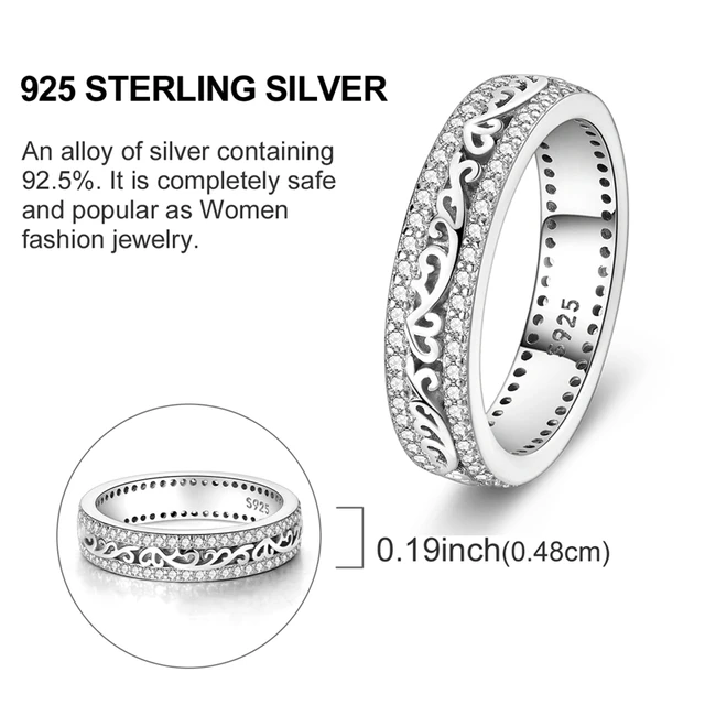 Bague en argent sterling 925 véritable, forme de cœur, trèfle, bijoux pour femmes, cadeau d'anniversaire, de fiançailles