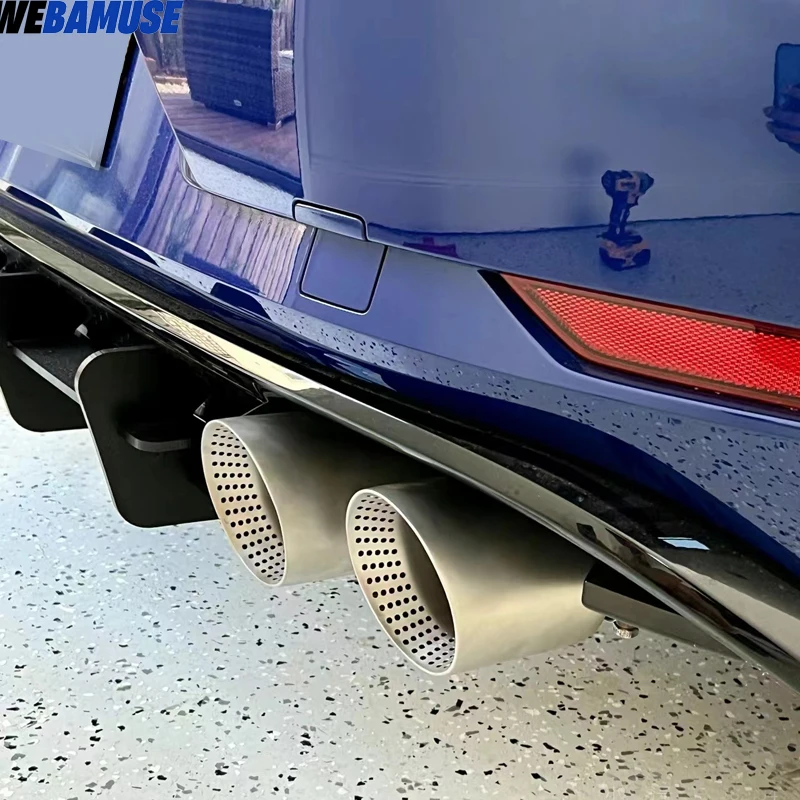 1 Pcs Matte Stainless Steel Car Exhaust Tip System Pipe Universal Exhaust Tip For VW GTI MK7 Golf7 Nozzle 63MM 60mm Muffler