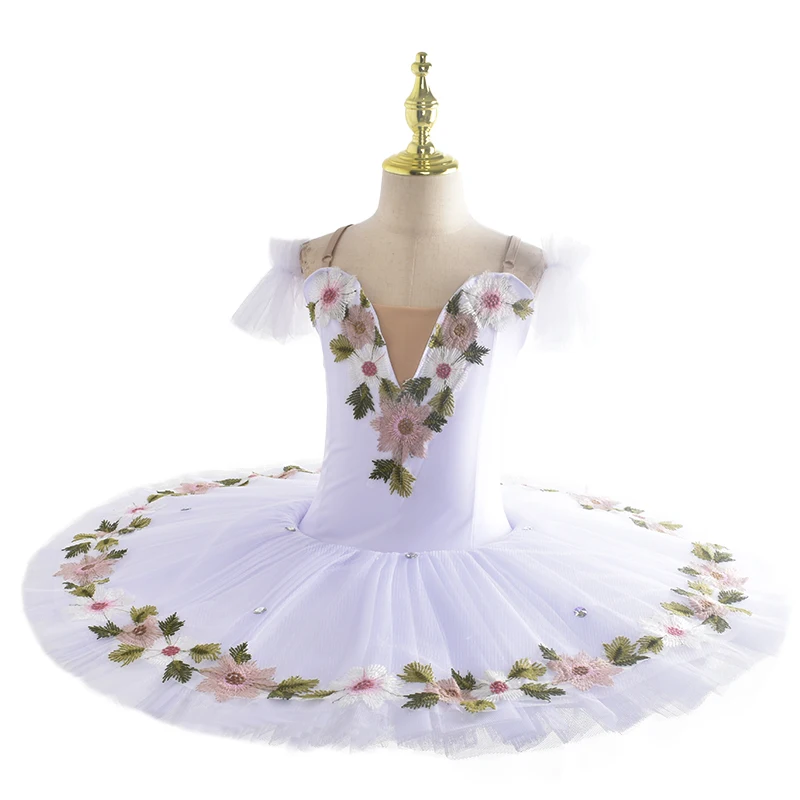 Romantico Tutu Dress White Swan Lake Tutu Professionale Costume Da Balletto Princess Girls Ballerina Party Dress Pancake Ballet Tutu