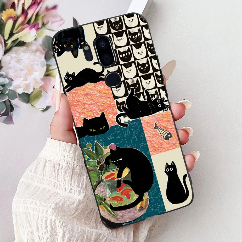 Cute Cat Luxury Painted Soft Slim Phone Case - Stylish Protective Cover