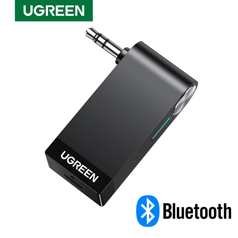 Bluetooth-приемник UGREEN, 3,5 мм, для автомобиля, портативный Bluetooth-адаптер для автомобиля, Bluetooth 5,0 для дома, стерео/проводные наушники