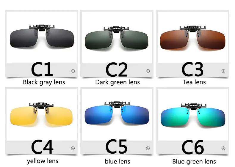 Polarisierte Sonnenbrille Clips Gläser Clip Fahren Nachtsicht Brillen Outdoor Shades High Definition Sonnenbrille Clips UV400 – Detail 13