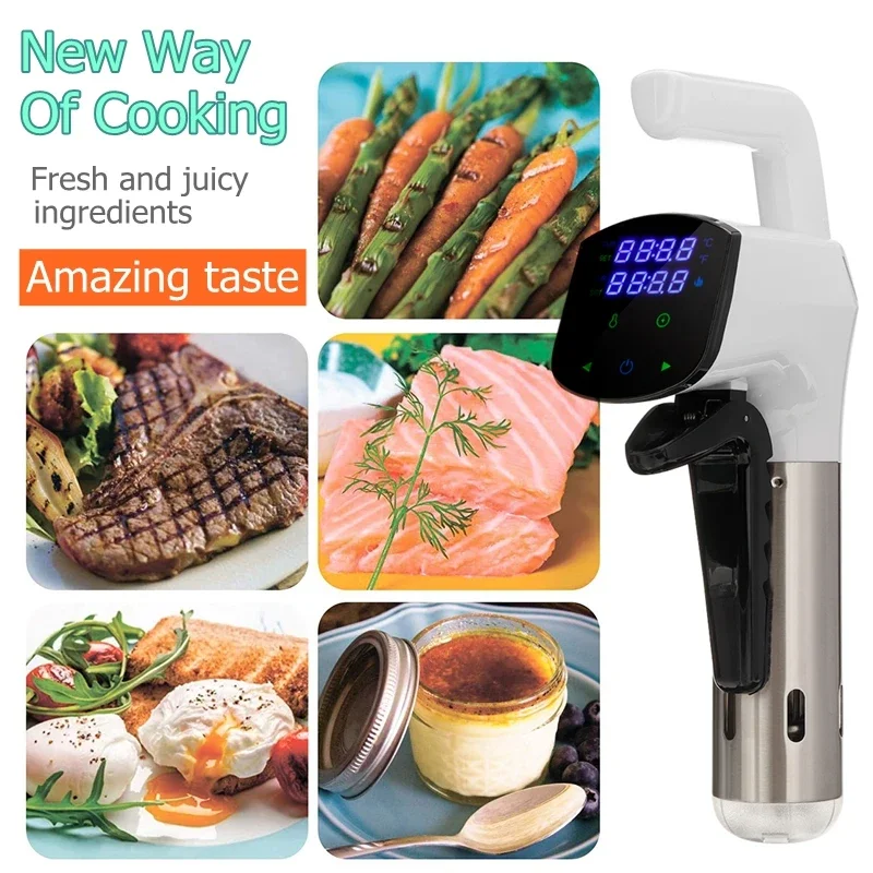 IPX7 Waterproof Smart Wifi Control Sous Vide Cooker 1800W Immersion Circulator Slow Cooker Vacuum Heater Accurate Temperature 4