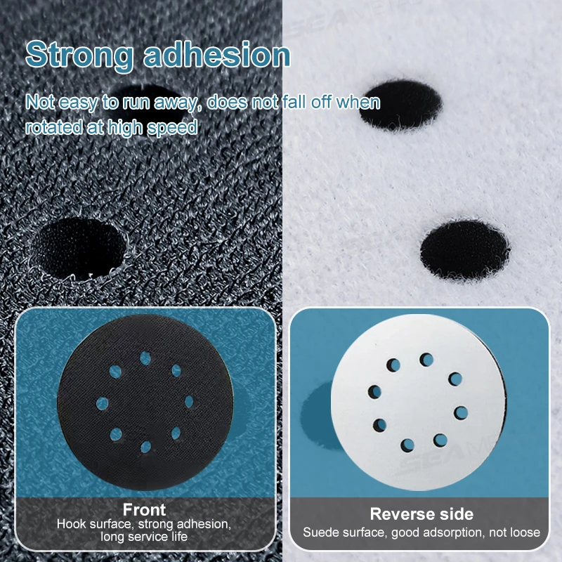Interface Pad 2pcs 5 Inch 8 Holes 6 Inch 15 Holes Hook and Loop Soft Sponge Cushion er Pads For Sanding Disc Polish sanding discs sandpaper set polish sand paper sanding sticks sandpaper tools sander pads