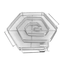Stainless Steel Outdoor BBQ Smoke Rack and Grill Net Accessory (Hexagon)