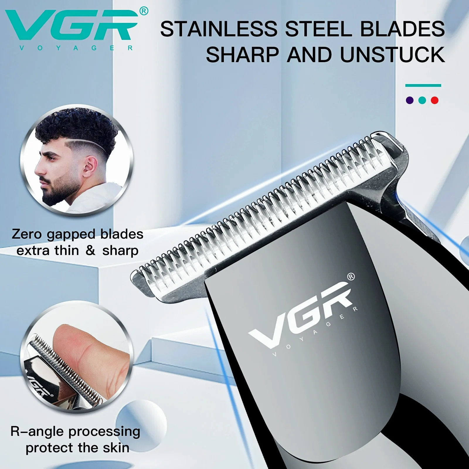 VGR Trimmer Elektrisk Frisör Sladdlös Hårklippning Hine Mini Haircut Kantklippare Cutter Clipper för män V-030_voghion.com