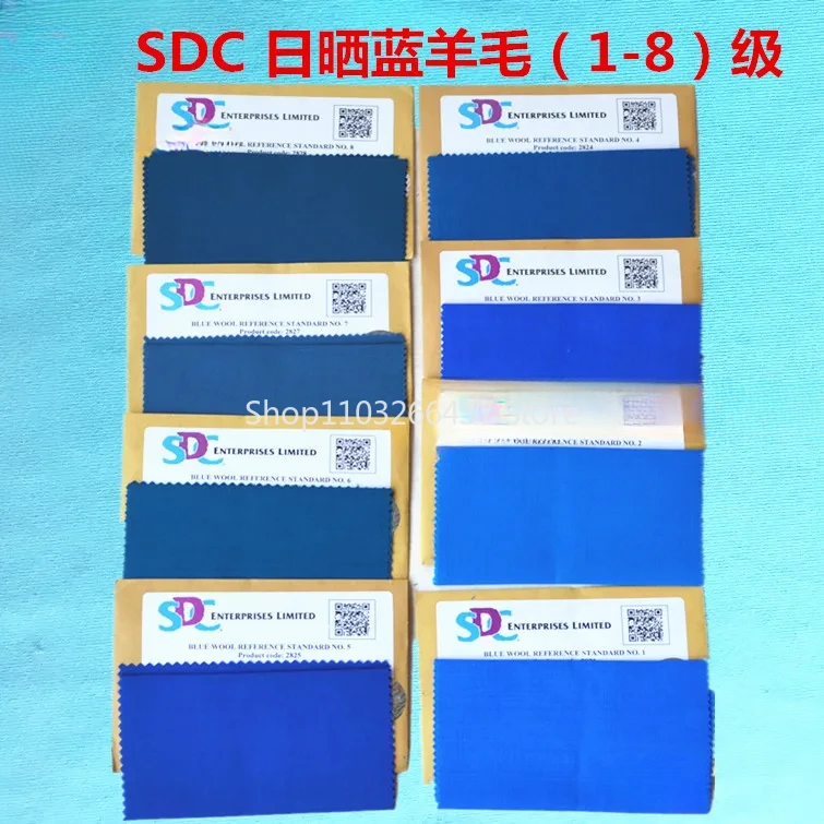 

SDC blue wool fabric - Color fastness to sunlight - Blue wool fabric - BLUEWOOL NO1-8 grade standard blue wool fabric