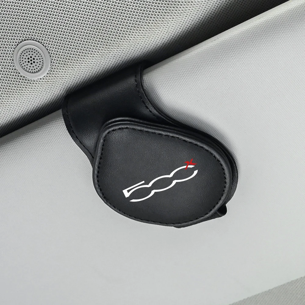 フィアット 500 バイザー ホルダー クリップ サングラス・カード・メガネ 色：ベージュ 2個セット 車のサンバイザーサングラスホルダークリップサンバイザーチケット