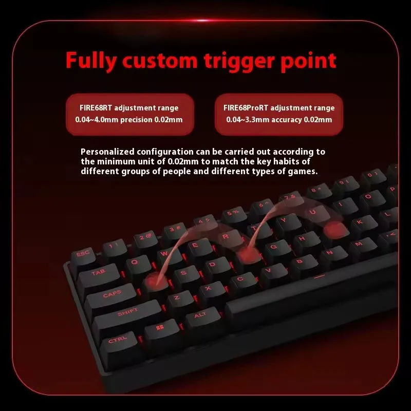 Madlion Fire68 Fire68 pro Magnetic Switch Mechanical Keyboard Rapid Trigger Fire68 Rapid Trigge Wired Game PC Keyboard