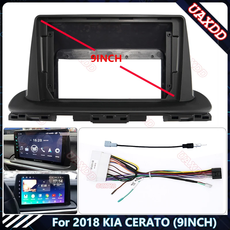 9-Inch Car Radio Android Stereo Audio Screen Multimedia Player with Navigation Harness and Frame