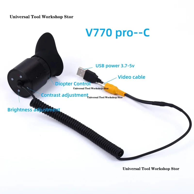 Écran OLED du Monoculaire FPV V770 Pro affichant une vue aérienne avec télémétrie, idéal pour drone FPV.