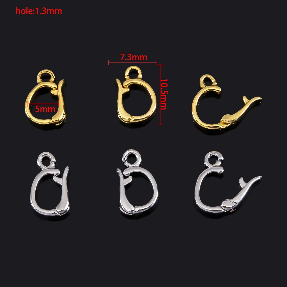 2/5/8 Stück 18K Vergoldete Ösen mit Scharnier für DIY-Halsketten, Anhänger, Charms, Verschlüsse, Schmuckherstellungsmaterialien – Detail 2