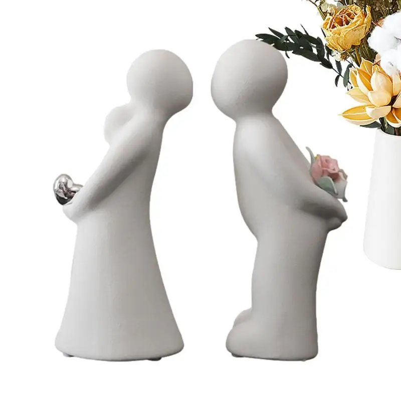 

Couple Figures Romantic Figurine Sculptures Car Decoration Ornament Couple Figure Lovers Statues For Living Room Bedroom Decor