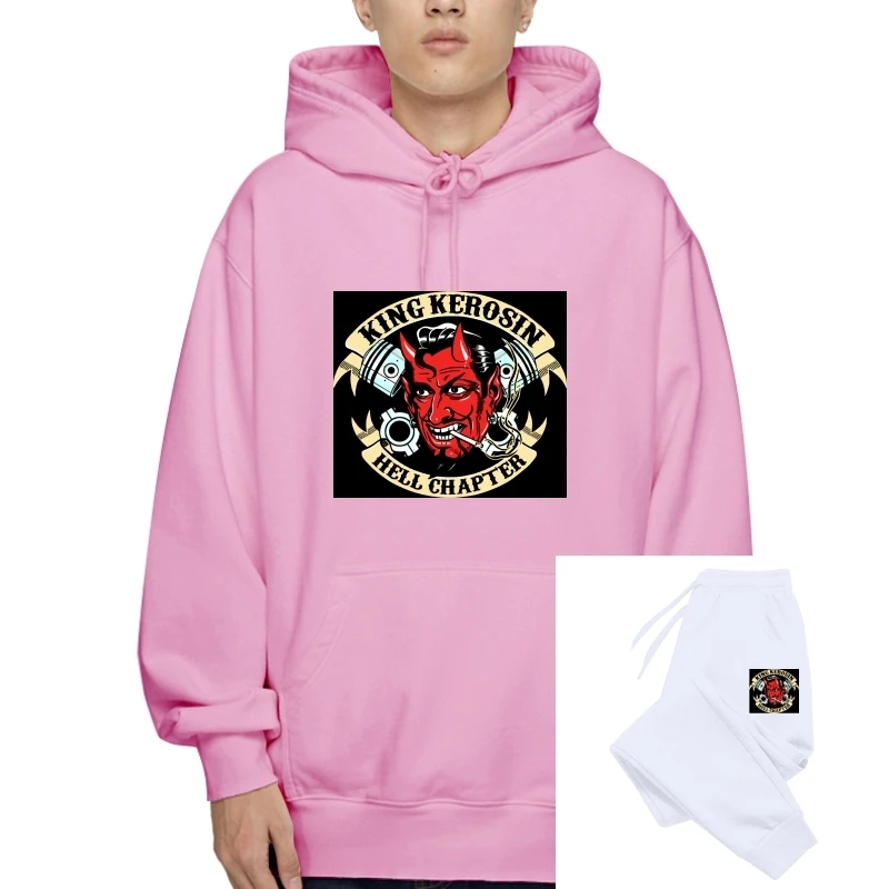

2020 Летний Мужской пуловер King Kerosin T-толстовки HELL выделенная черная футболка на заказ