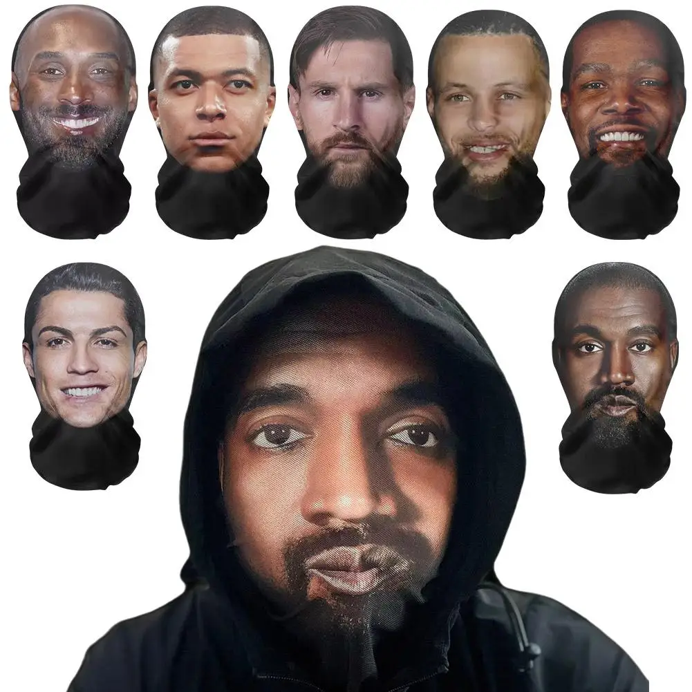 3D Seamless Celebrity Face Balaclava Headgear for PRanks and Performances