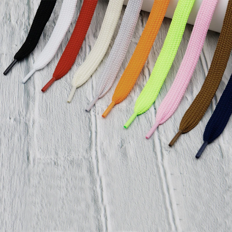 Weiou Schnürsenkel für Erwachsene, Segeltuchstiefel, 60–400 cm breit, Klebeband, 18 mm, einfarbig, Sicherheit, Premium, flach, doppellagig, Polyester, fette Schnürsenkel – Detail 15