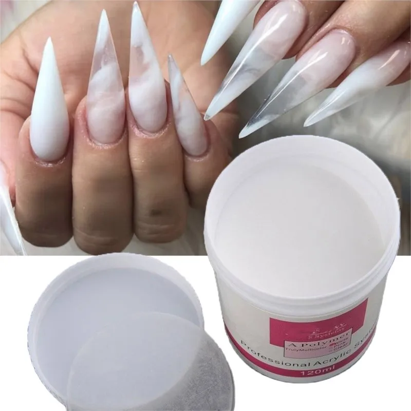 Clear Acrylic Powder 4oz 120ml Polymer Crystal Clear Acrylic Powder  Nail Artistry Premium Acrylic Nail Powder Clear in 120ml 3