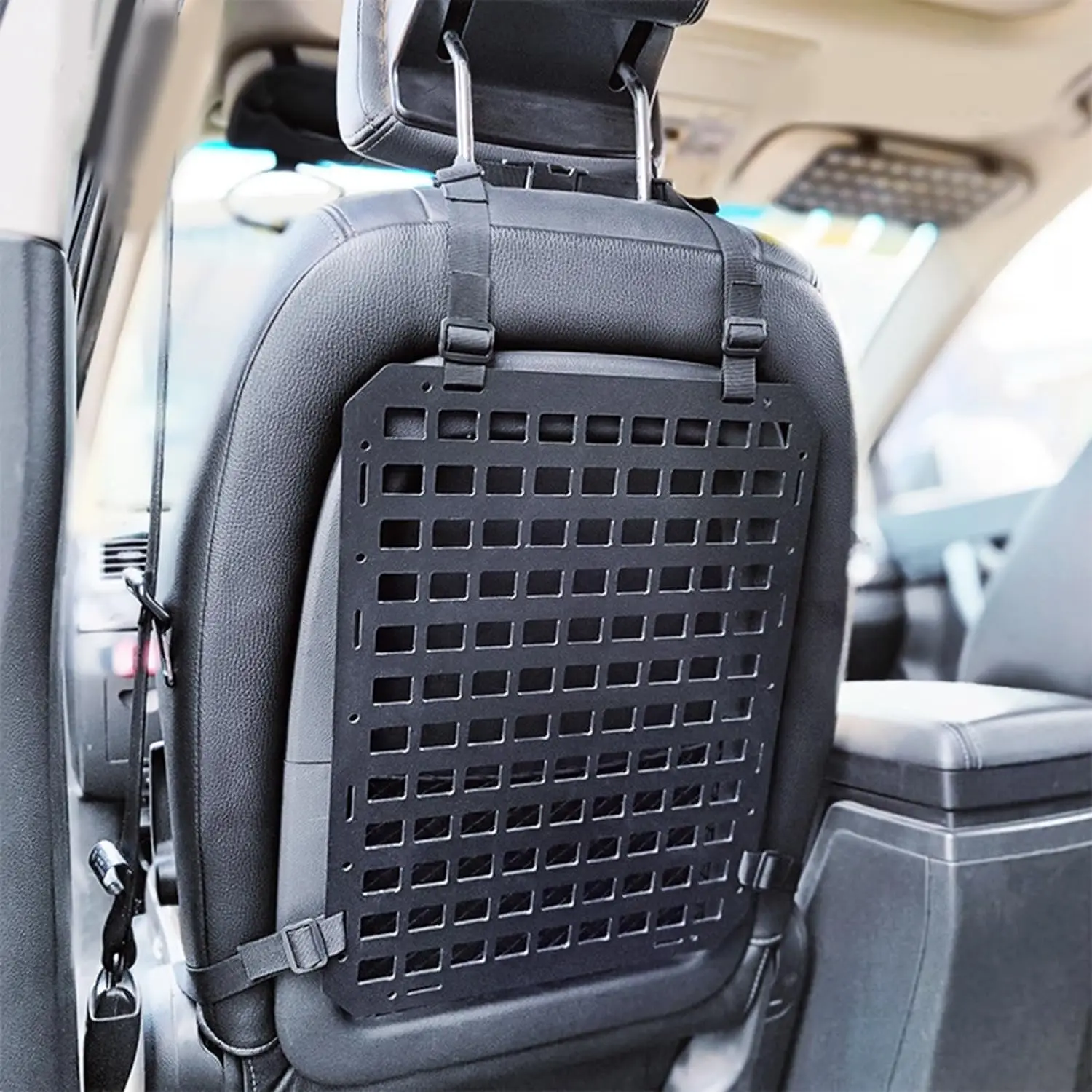 Car Seat Back Tactical Molle Panel Multifunctional Adjustable Seat